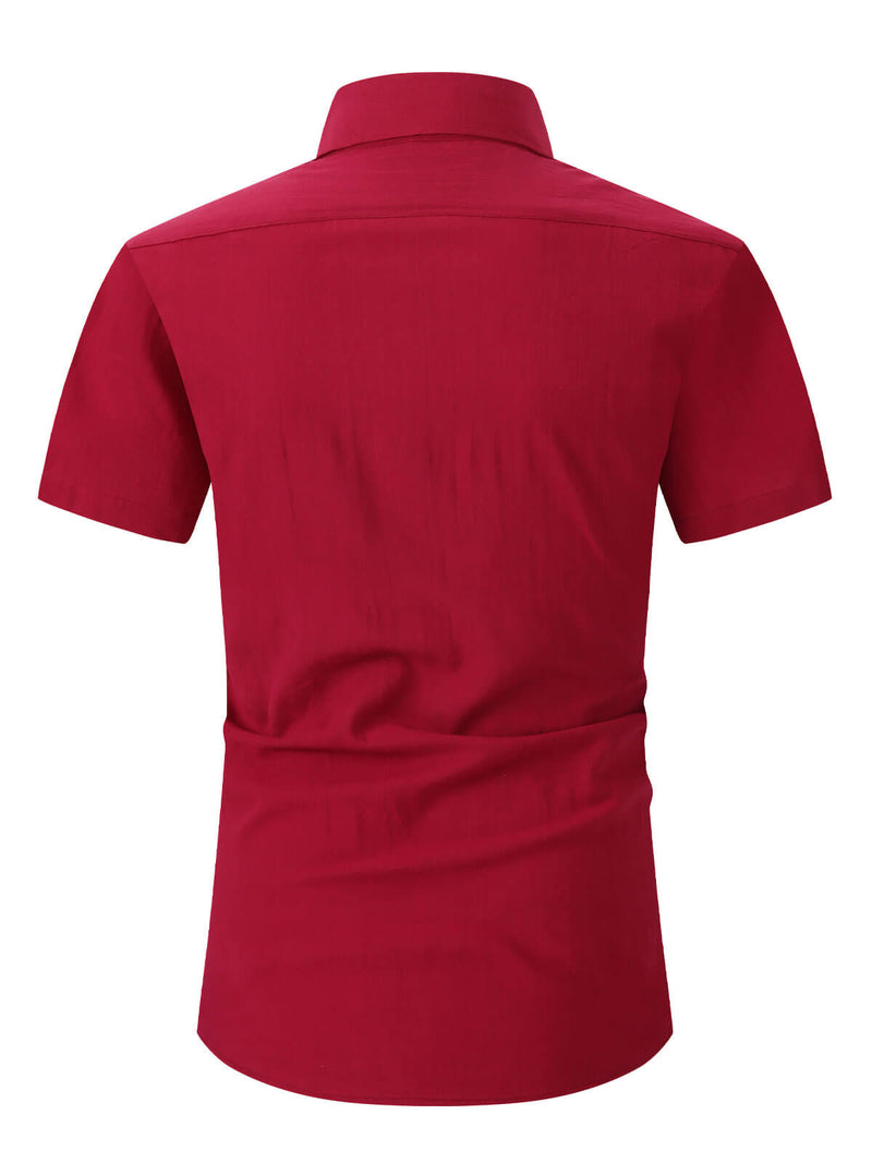 Casual Solid Color Short Sleeve Shirt