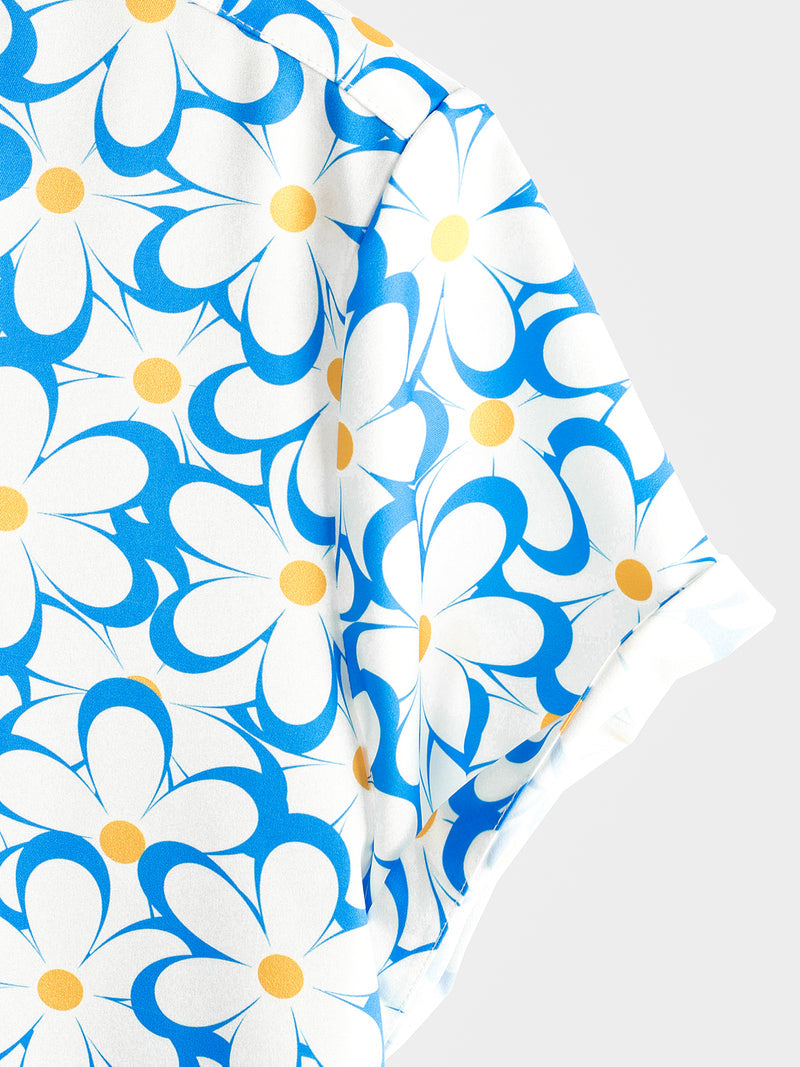 Casual Floral Short Sleeve Beach Shirt