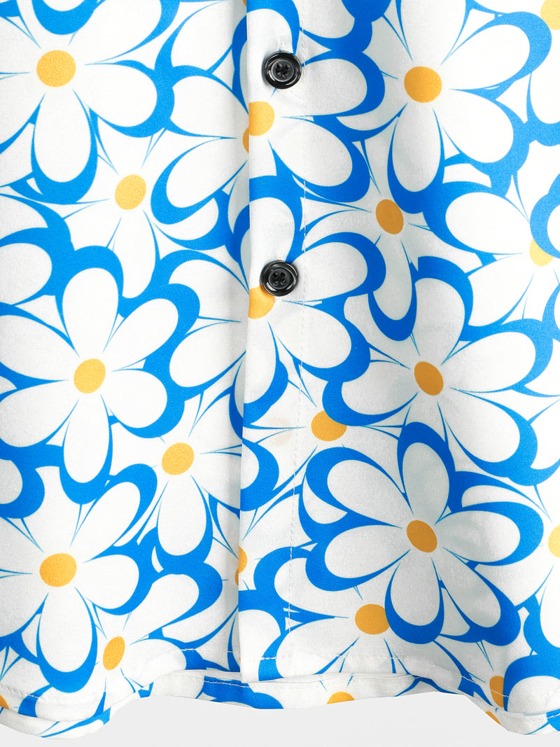 Casual Floral Short Sleeve Beach Shirt