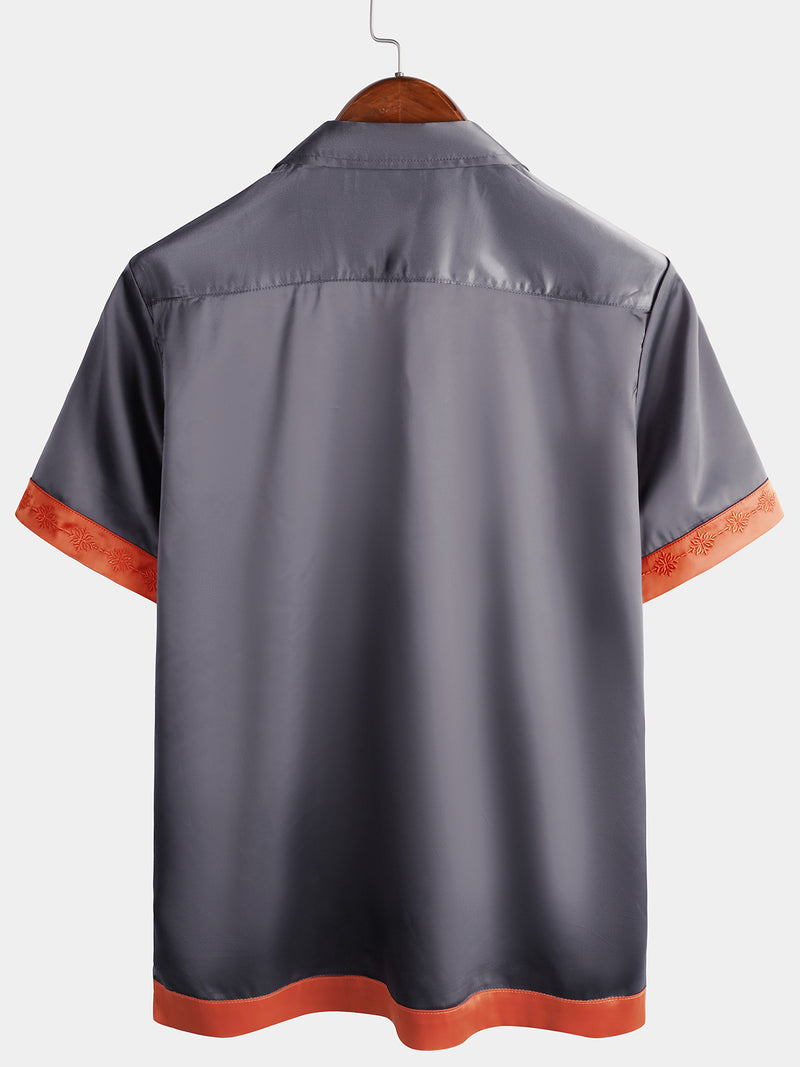 Embroidered Casual Summer Short Sleeves Shirt
