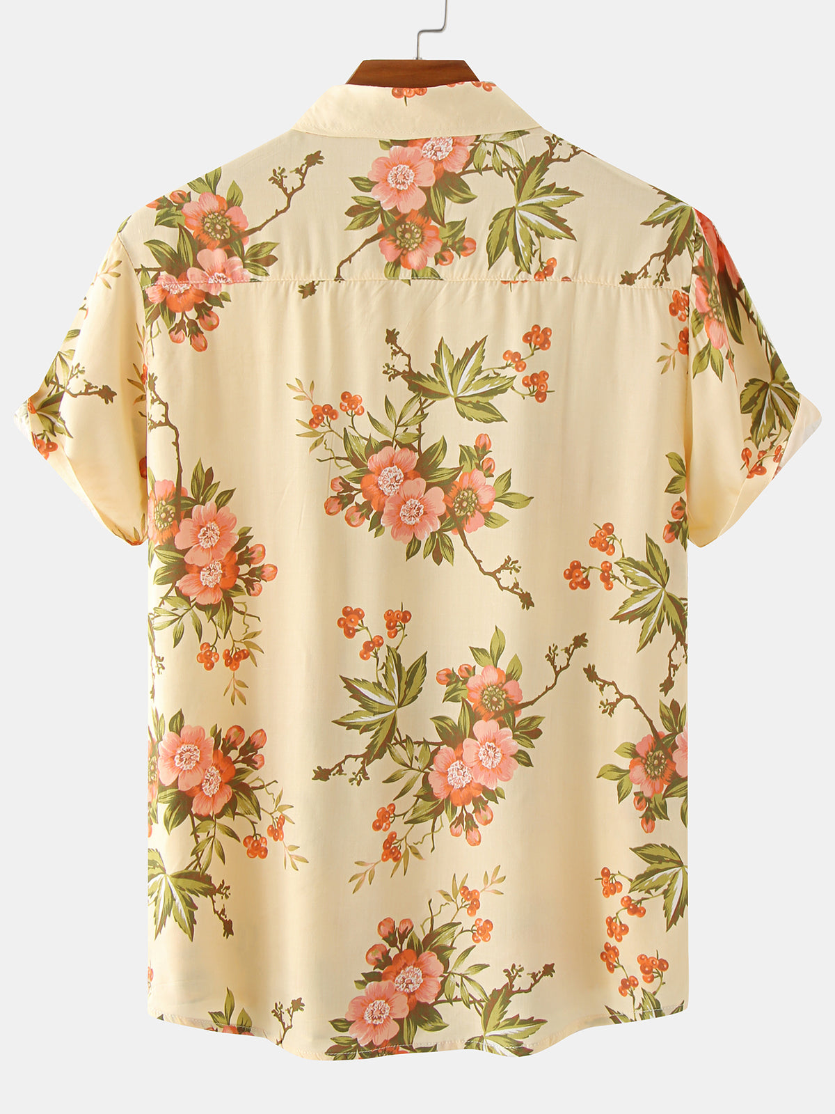 Casual Button Up Retro Floral Shirt