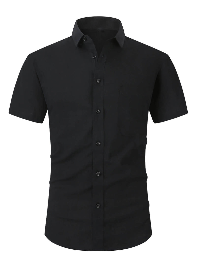 Casual Solid Color Short Sleeve Shirt