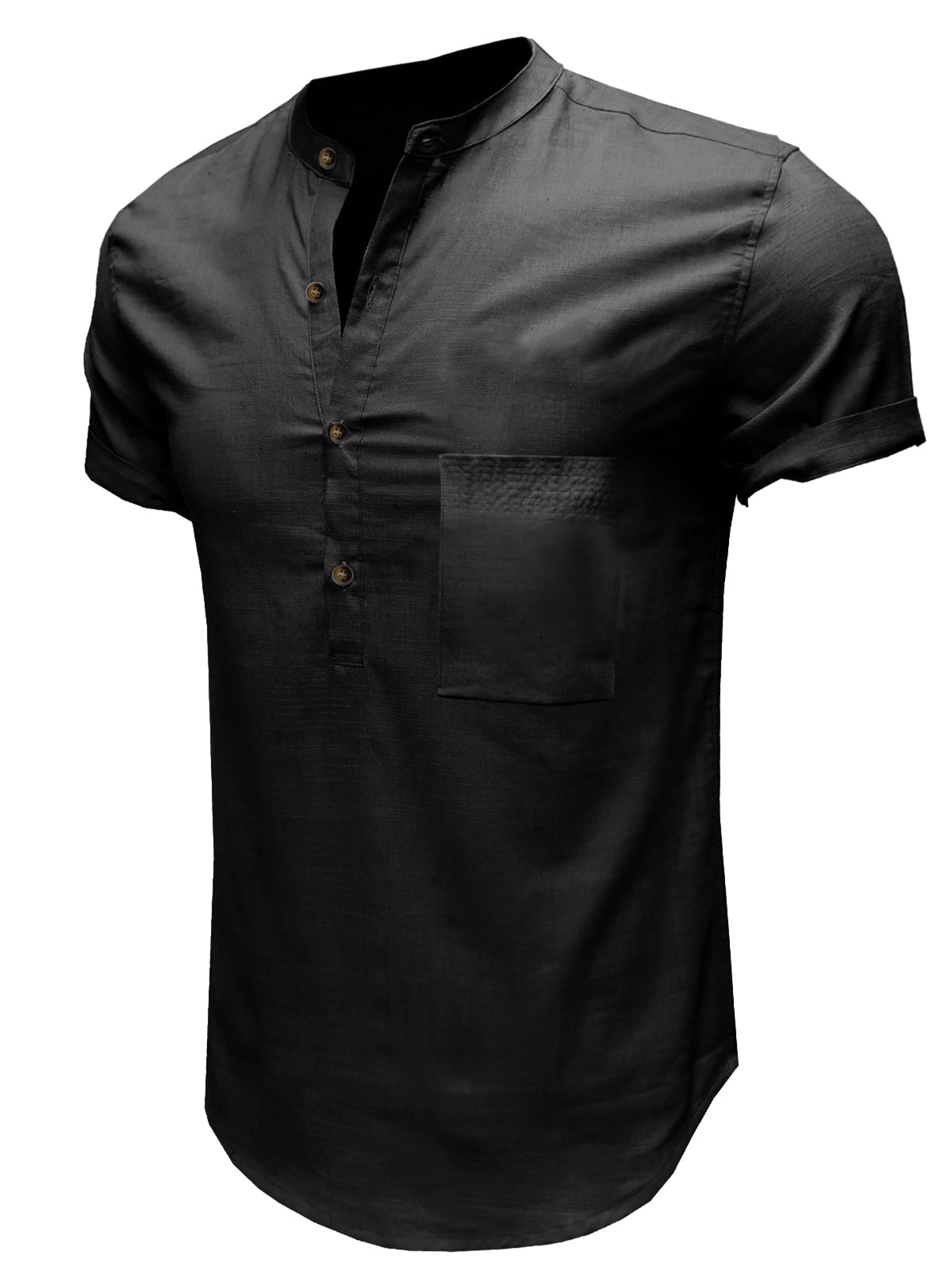 Short Sleeve Pocket Linen Shirt