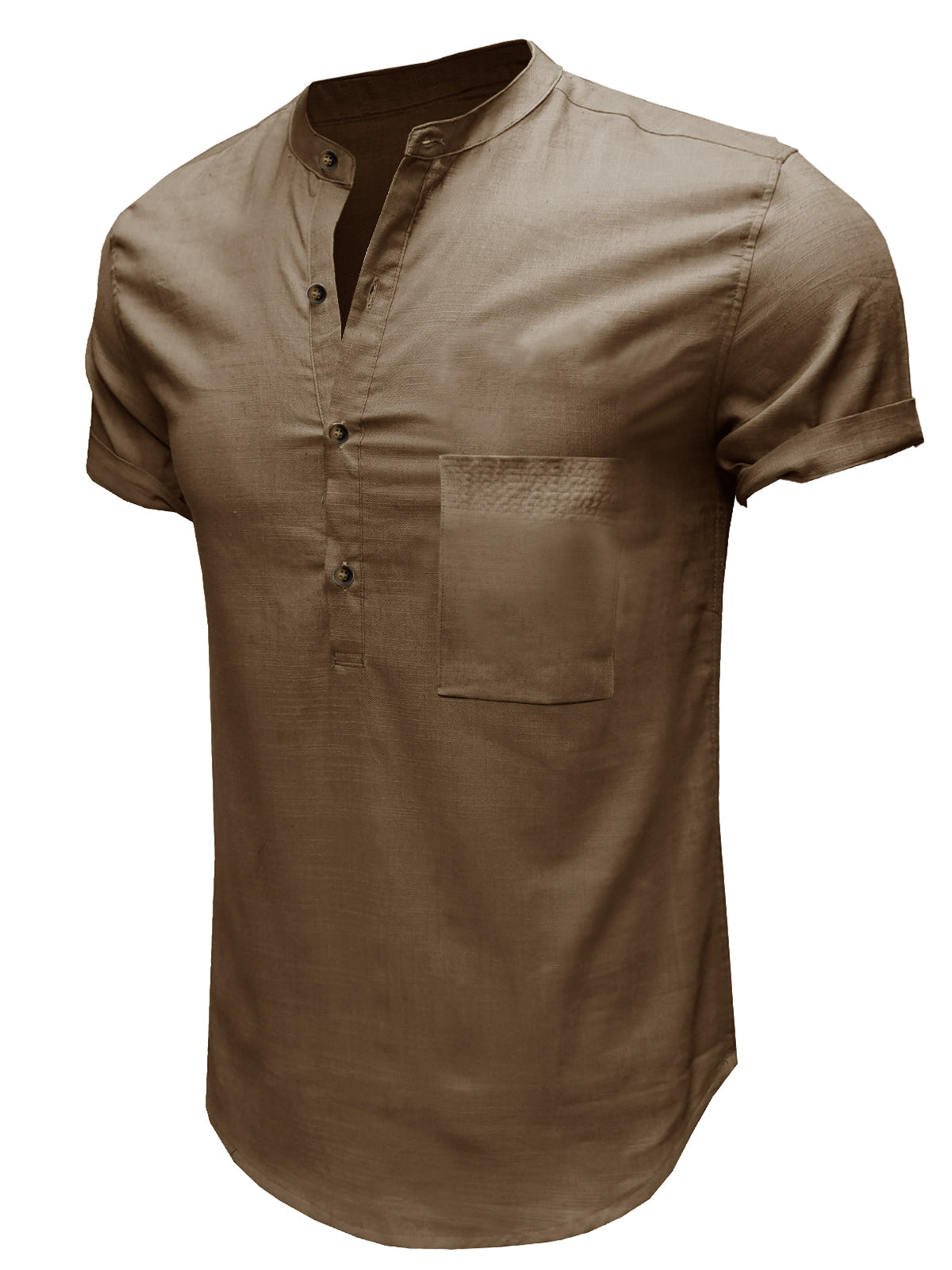 Short Sleeve Pocket Linen Shirt
