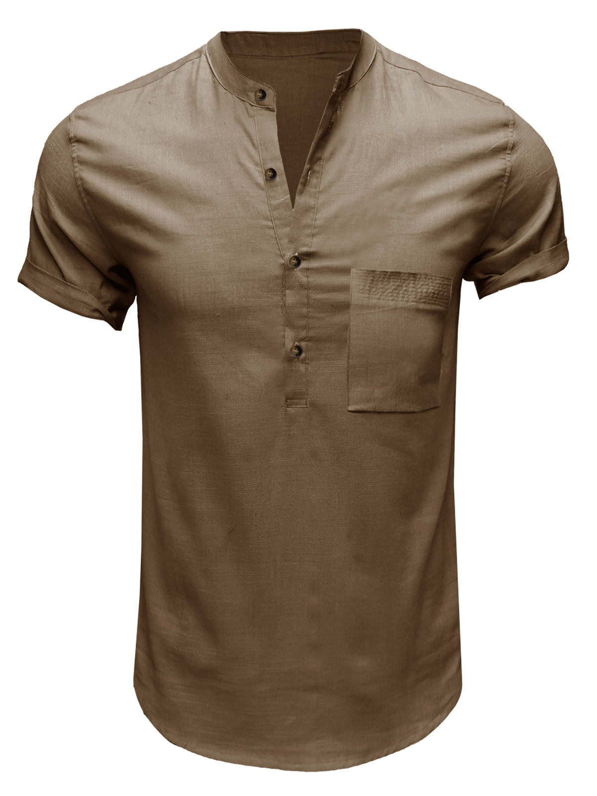 Short Sleeve Pocket Linen Shirt