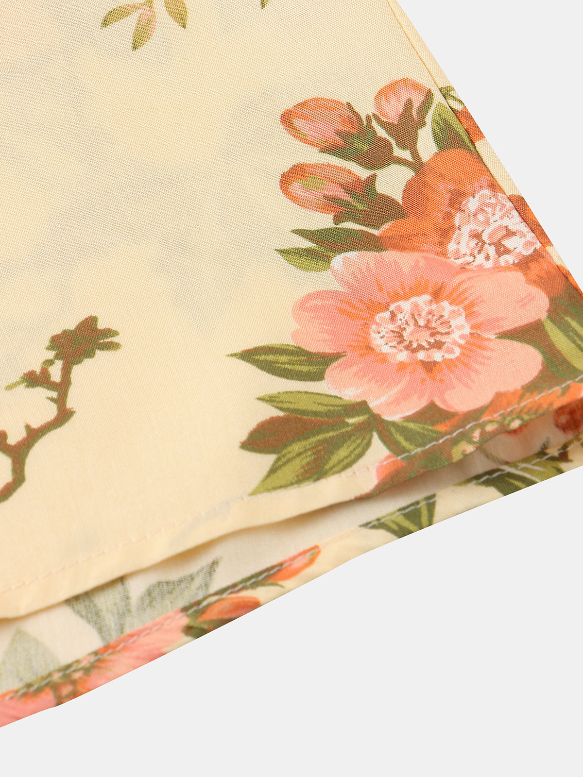 Casual Button Up Retro Floral Shirt