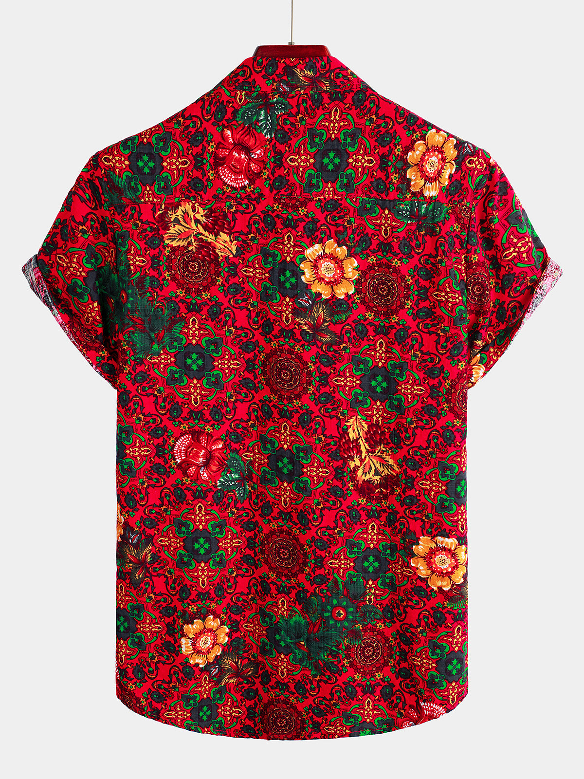 Vintage Floral Print Hawaiian Cotton Shirt