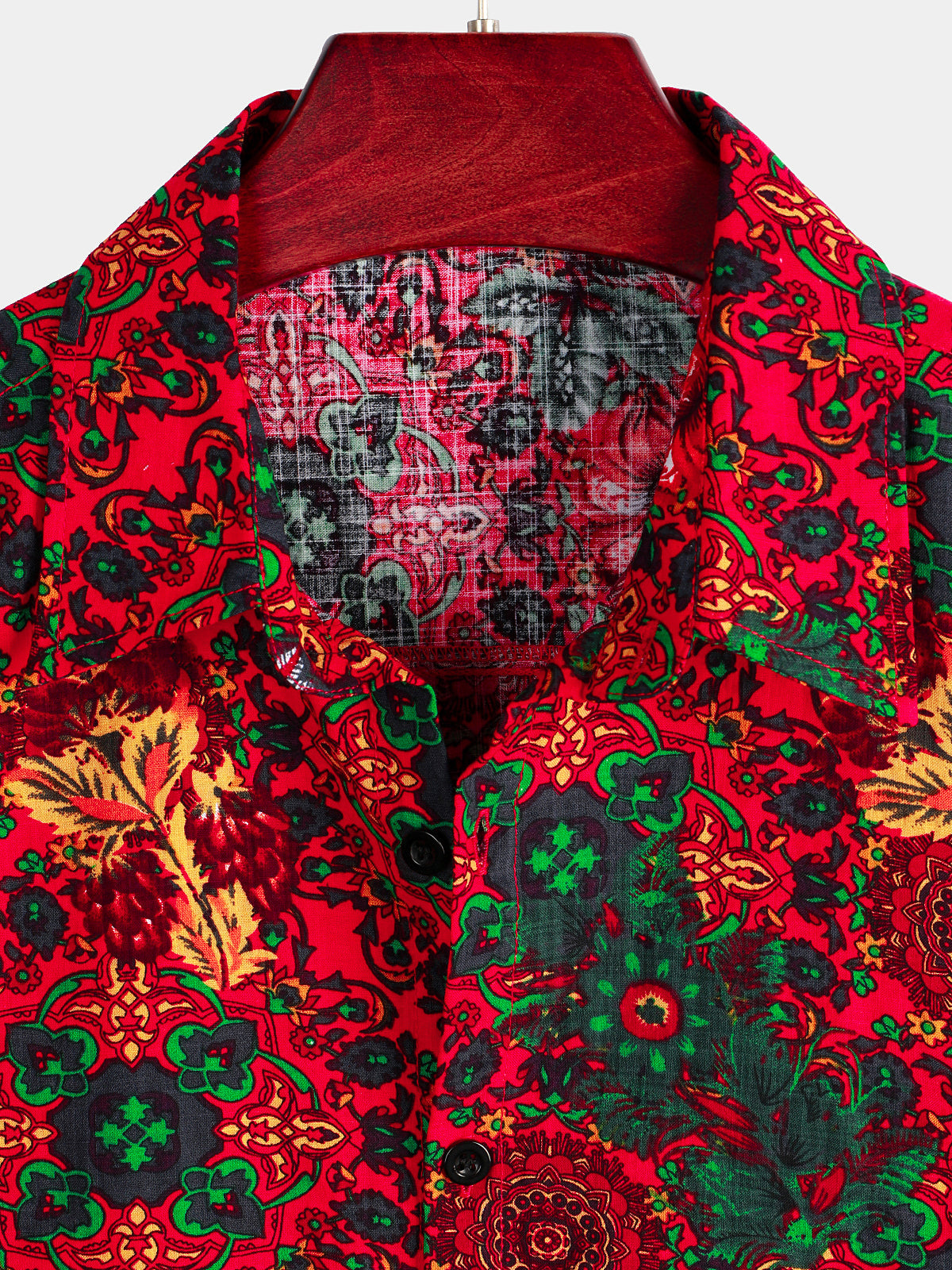 Vintage Floral Print Hawaiian Cotton Shirt