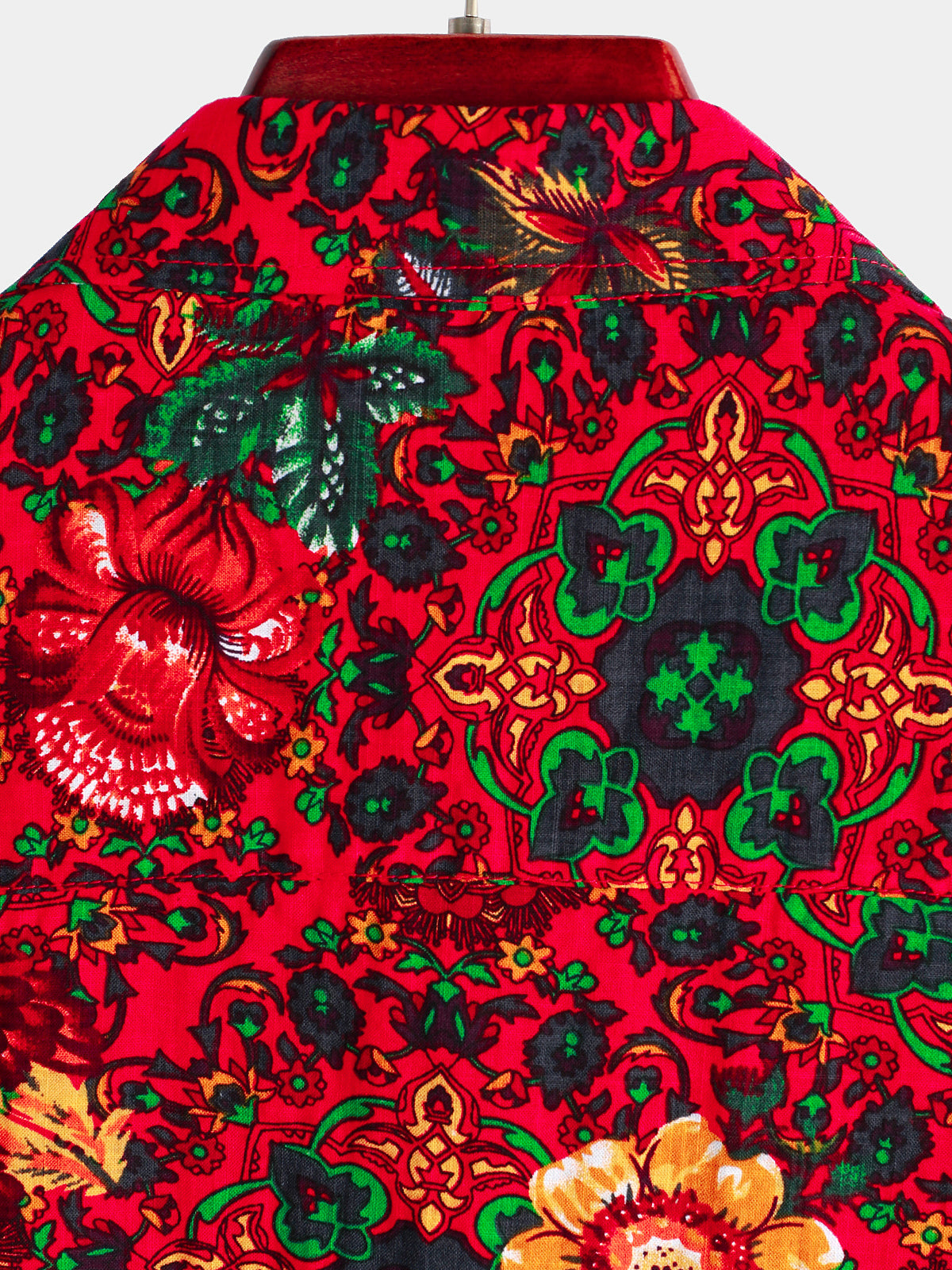 Vintage Floral Print Hawaiian Cotton Shirt