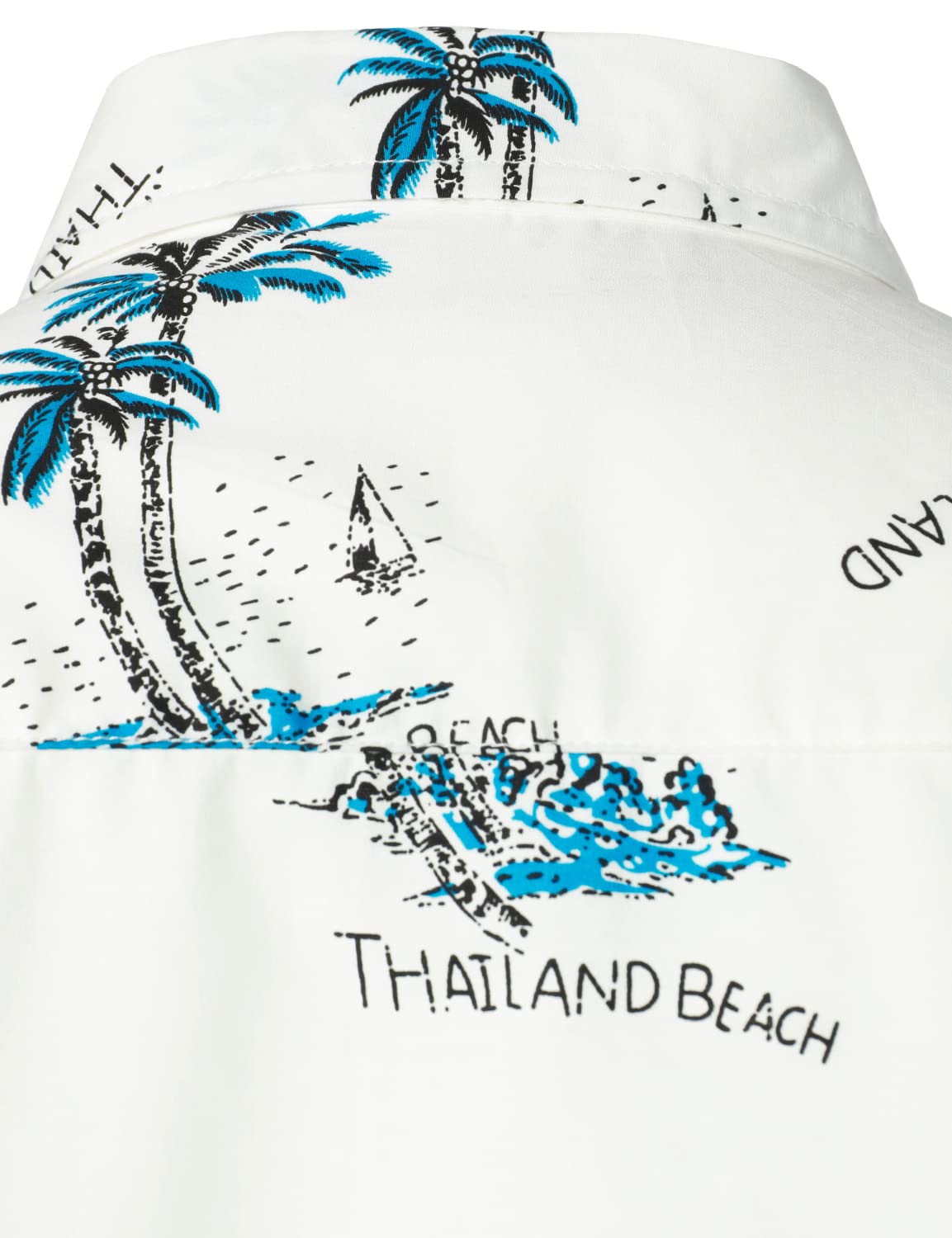 Hawaiian Tree Island Print Casual Short Sleeve Shirt