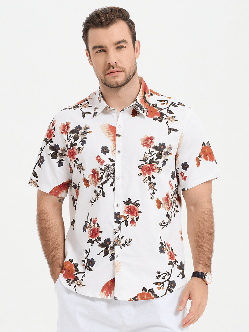 Casual Daisy Print Short Sleeve Shirt