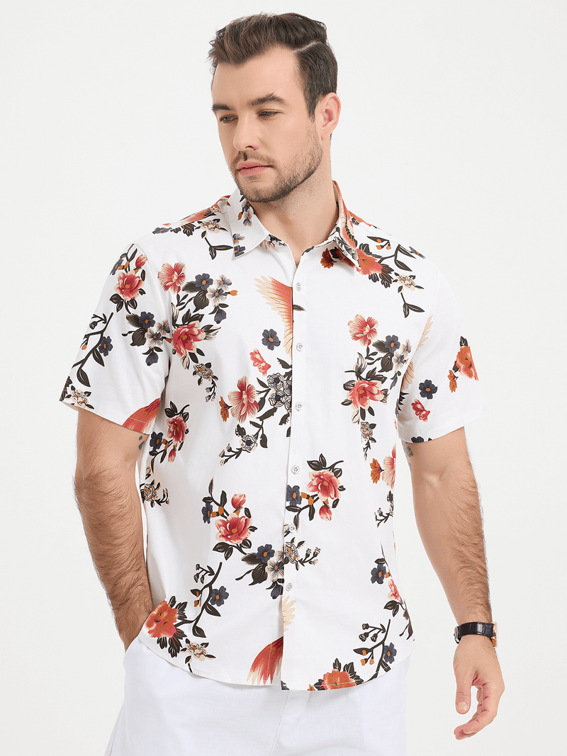 Casual Daisy Print Short Sleeve Shirt