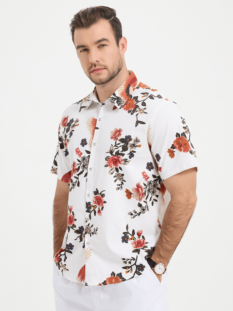 Casual Daisy Print Short Sleeve Shirt