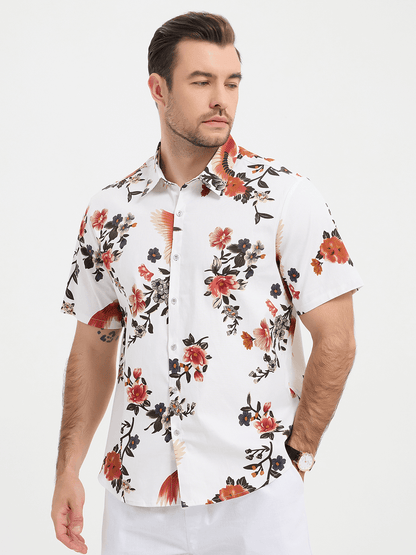 Casual Daisy Print Short Sleeve Shirt