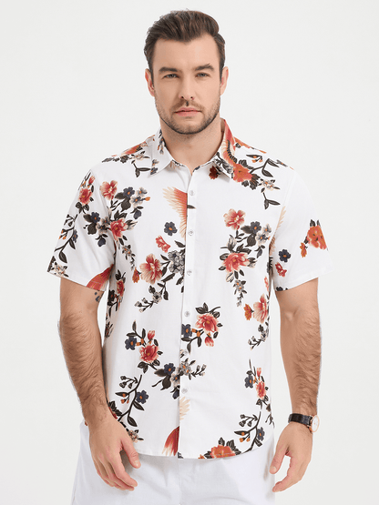 Casual Daisy Print Short Sleeve Shirt