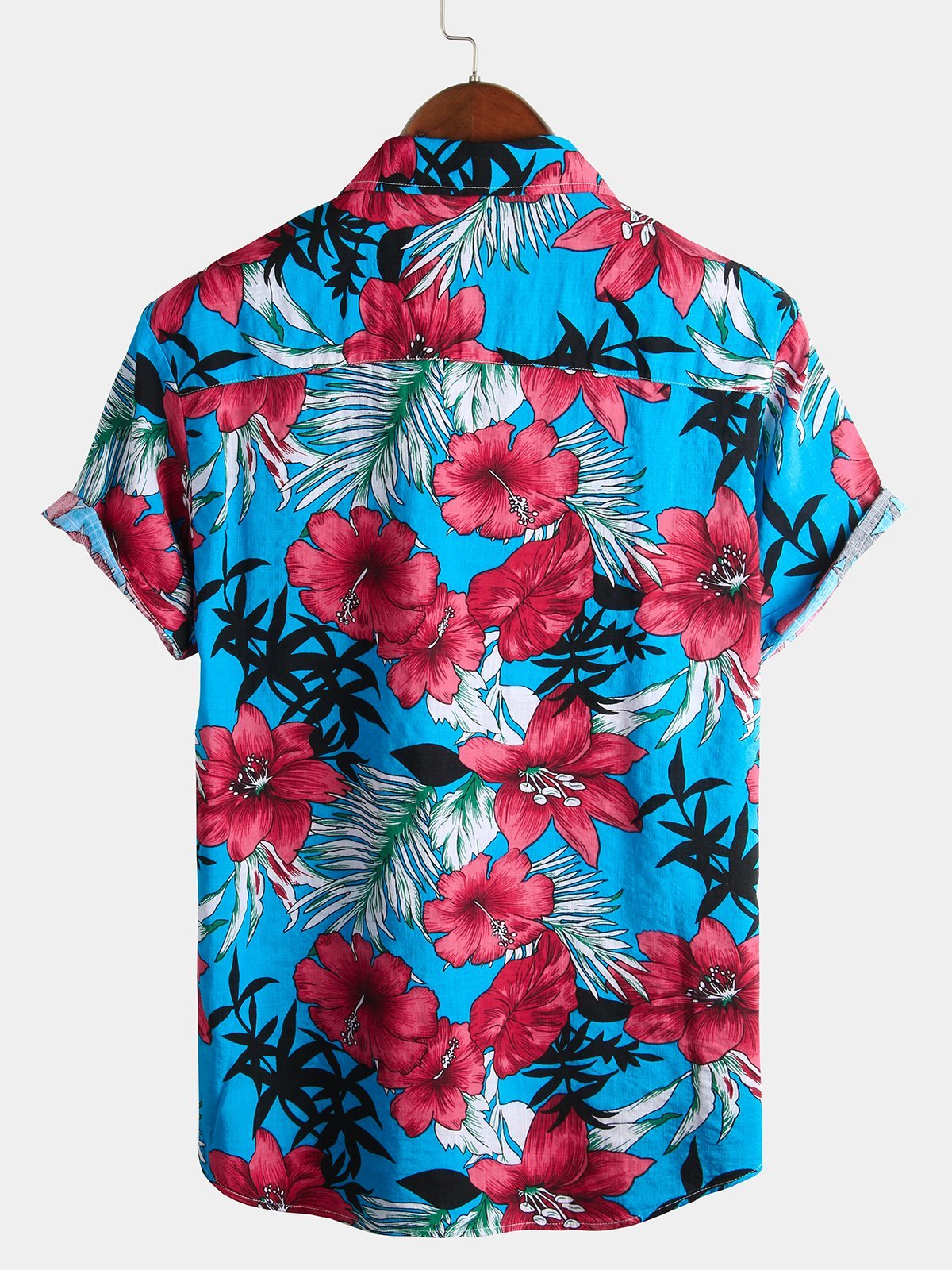 Island Allure Floral Print Pocket Shirt