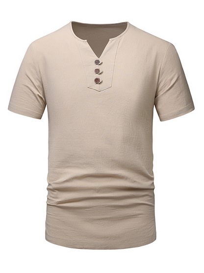 Casual Solid Color Short Sleeve Shirt