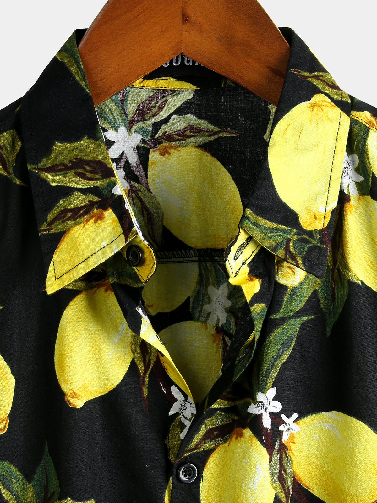 Tropical Yellow Lemon Print Shirt