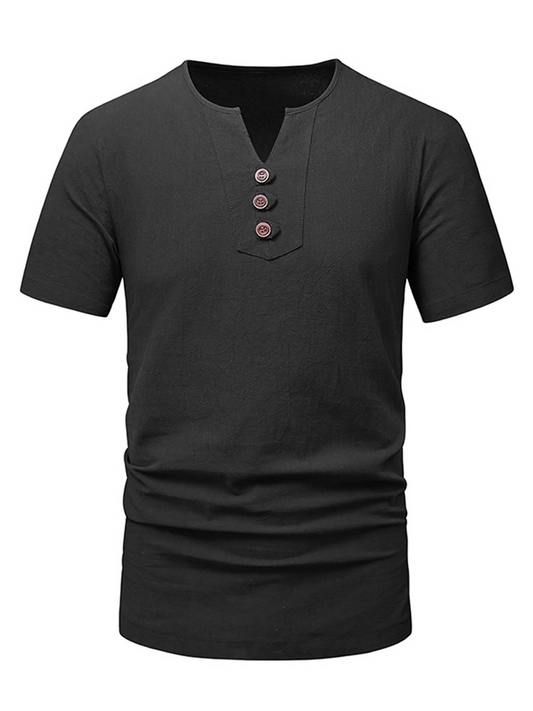 Casual Solid Color Short Sleeve Shirt