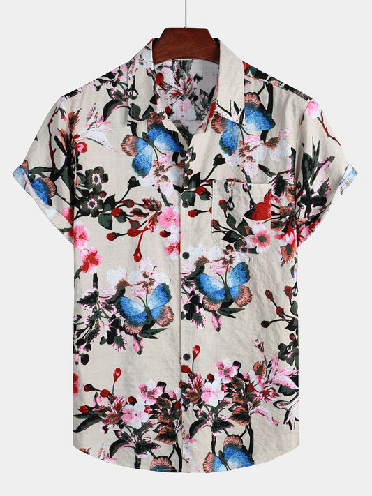 Tropical Blossom Short Sleeve Hawaiian Shirt