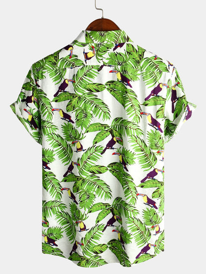 Animal Holiday Tropical Pocket Cotton Shirt