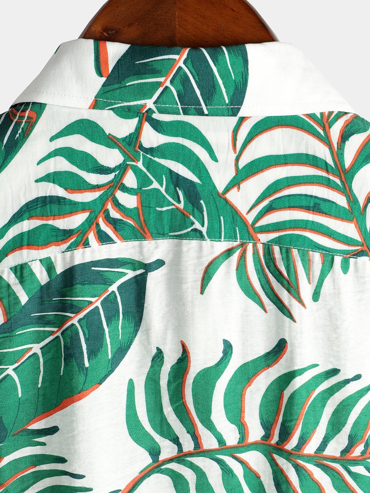 Leaf Print Pocket Holiday Shirt