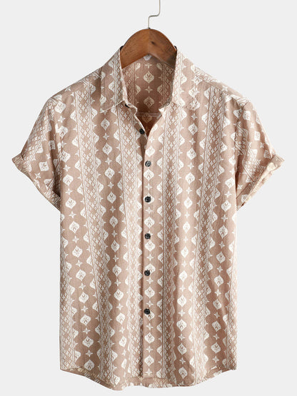 Cotton Retro Button Up 70s Shirt