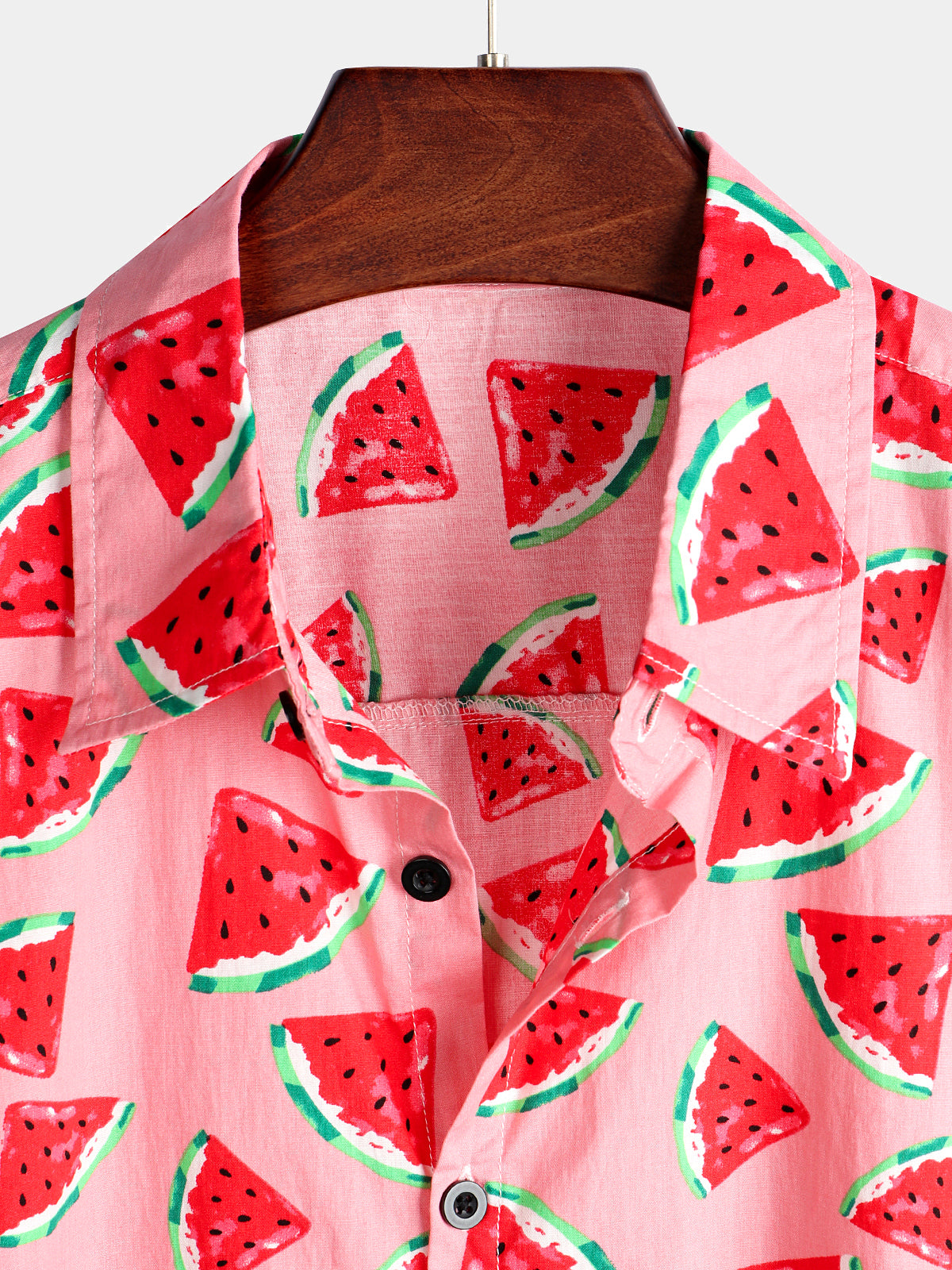 Watermelon Tropical Hawaii Fruit Print Cotton Shirt