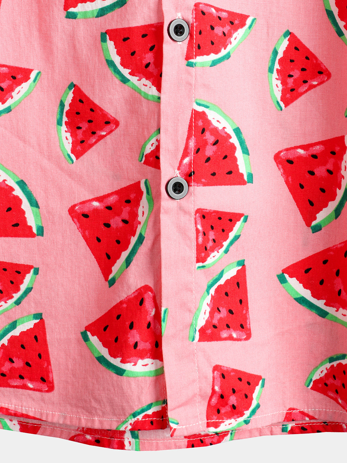 Watermelon Tropical Hawaii Fruit Print Cotton Shirt