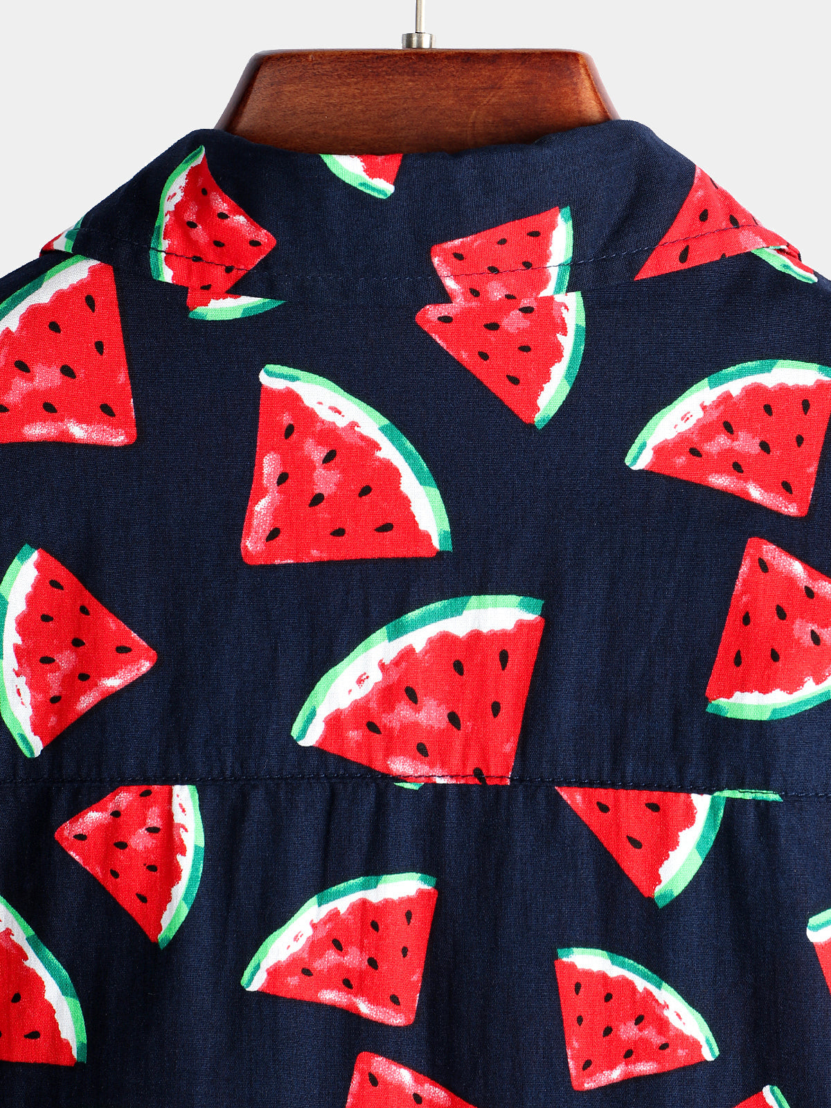 Watermelon Tropical Hawaii Print Cotton Shirt