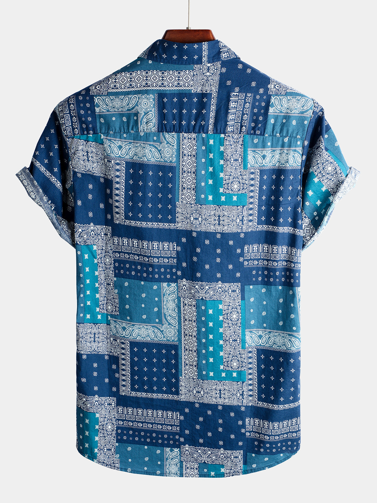 Printed Short Sleeve Cotton Shirt