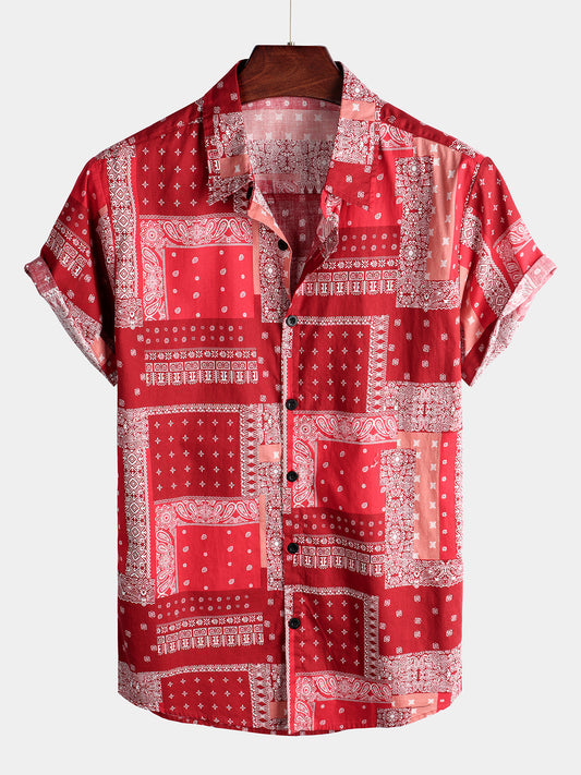 Holiday Short Sleeve Cotton Shirt