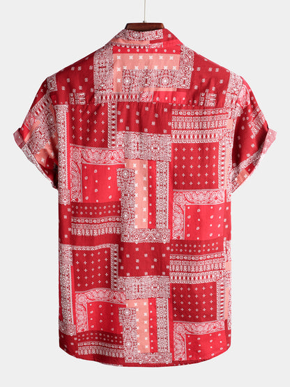 Holiday Short Sleeve Cotton Shirt