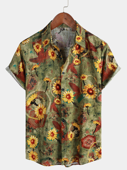 Vintage Floral Hawaiian Shirt