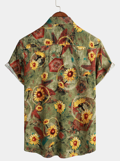 Vintage Floral Hawaiian Shirt