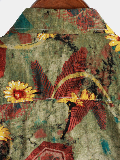 Vintage Floral Hawaiian Shirt