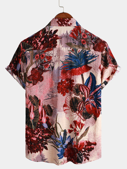 Retro Blossoms Short Sleeve Shirt