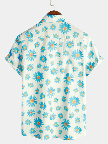 Daisy Delight Short Sleeve Floral Shirt