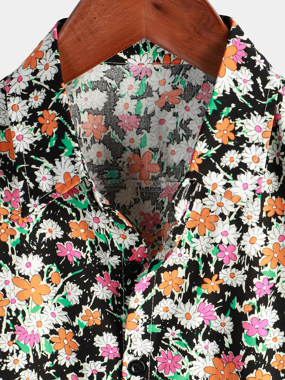 Daisy Floral Print Short Sleeve Summer Shirt