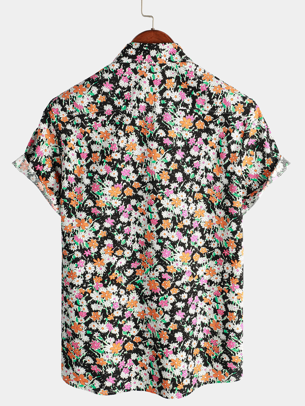 Daisy Floral Print Short Sleeve Summer Shirt