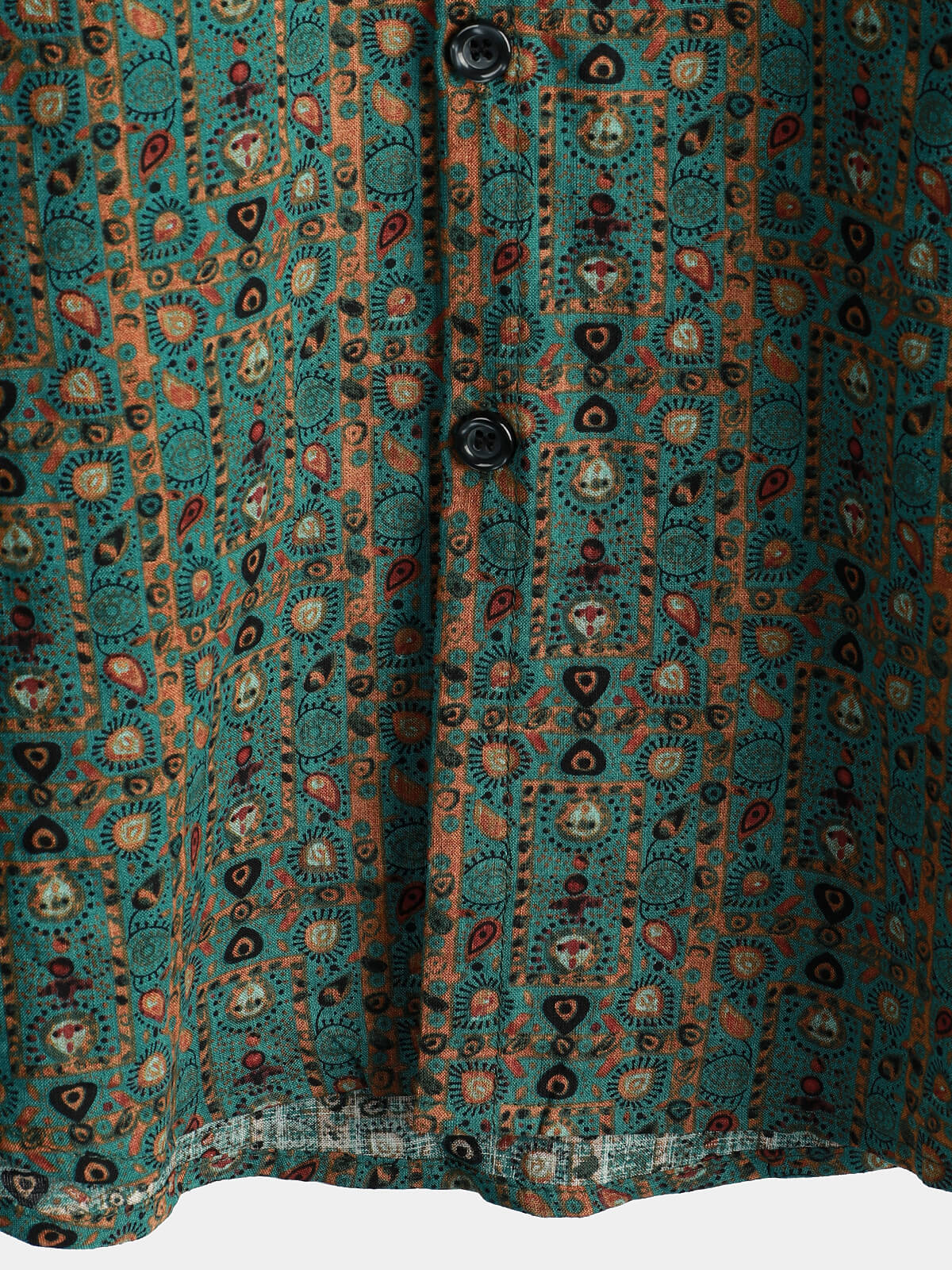 Vintage Paisley Print Retro Tribal Shirt