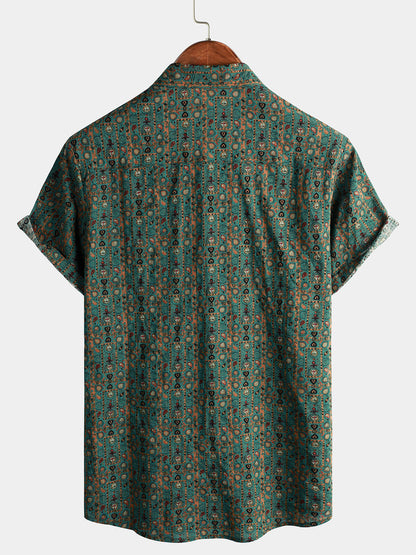 Vintage Paisley Print Retro Tribal Shirt