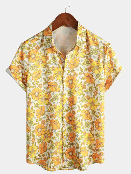 Sunflower Charm Floral Summer Shirt