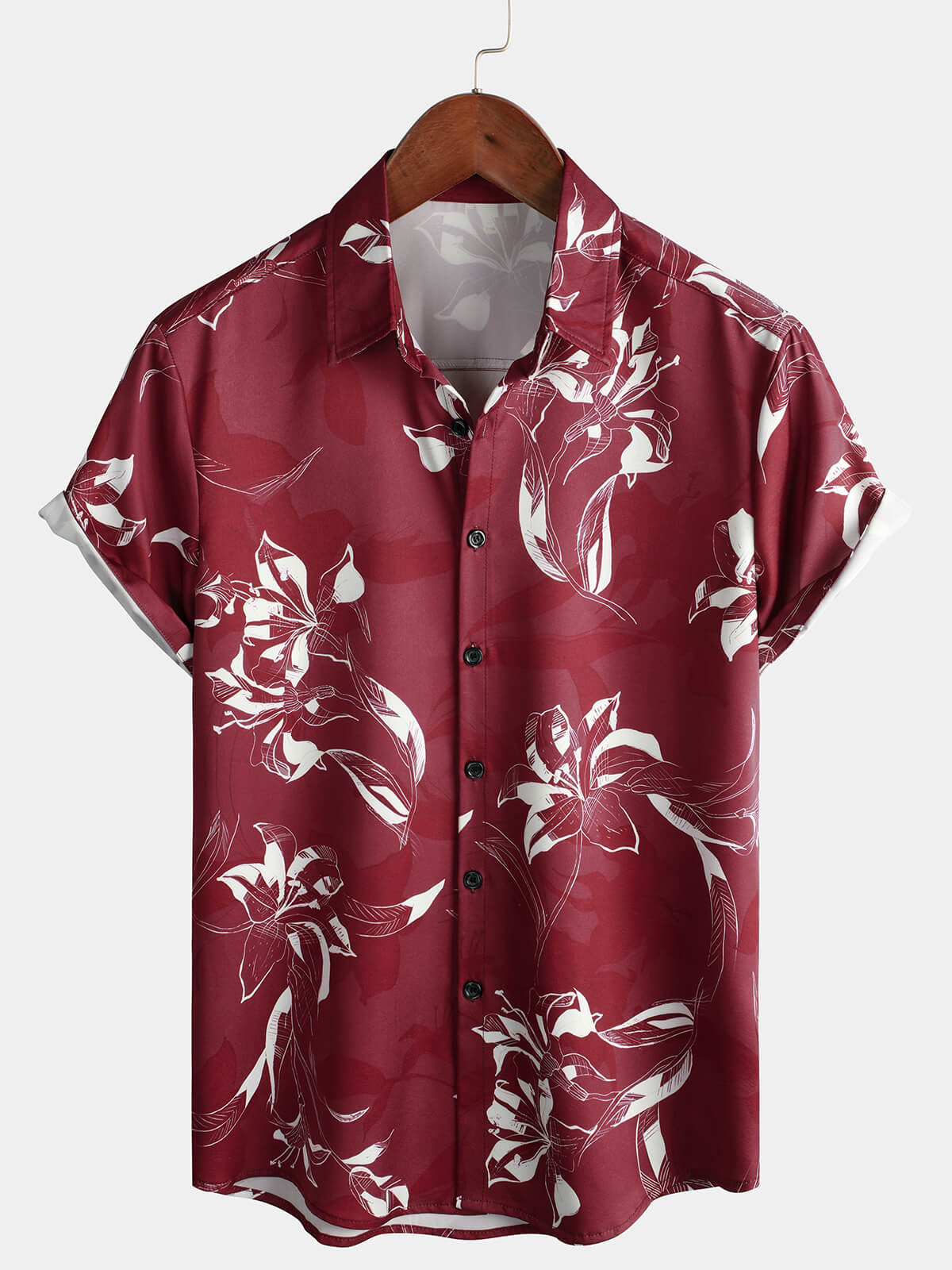 Solid Colored Hawaiian Summer Shirt