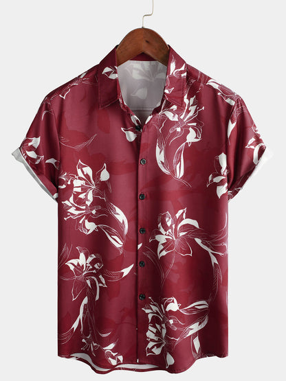 Solid Colored Hawaiian Summer Shirt