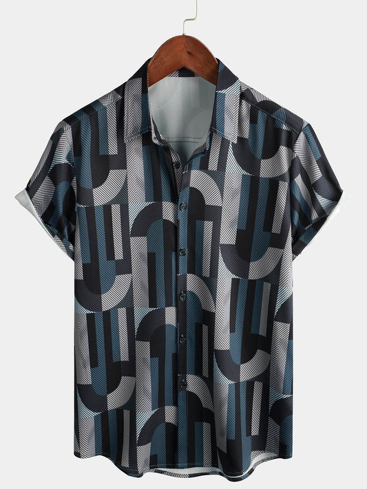 Vintage Geometric Art Print Shirt