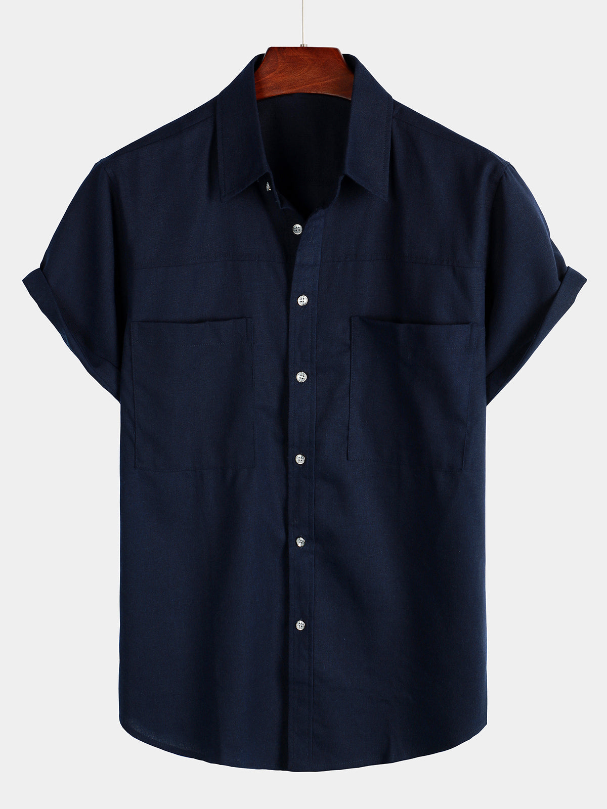 Linen Pockets Sleeve Shirt