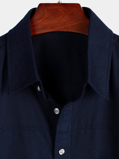 Linen Pockets Sleeve Shirt