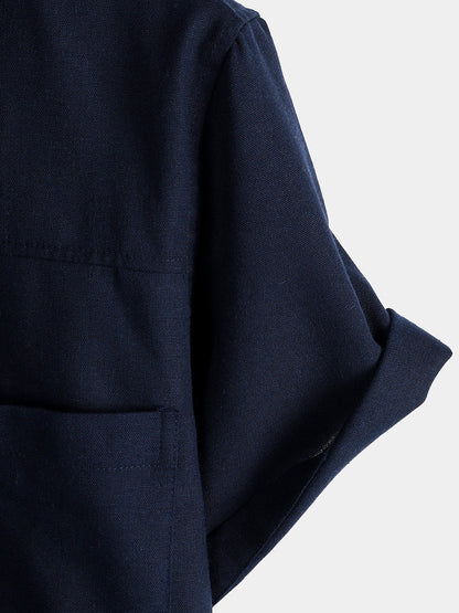 Linen Pockets Sleeve Shirt