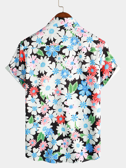 Floral Print Short Sleeve Shirt